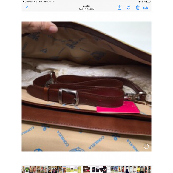 Consuela Live In Color Chartreuse Vintage Satchel Handbag Briefcase Style Bag - Picture 5 of 5